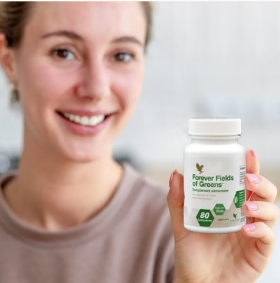 Forever Field of Greens – superaliment vert à base d’herbe d’orge, d’herbe de blé et de luzerne pour énergie, digestion et vitalité